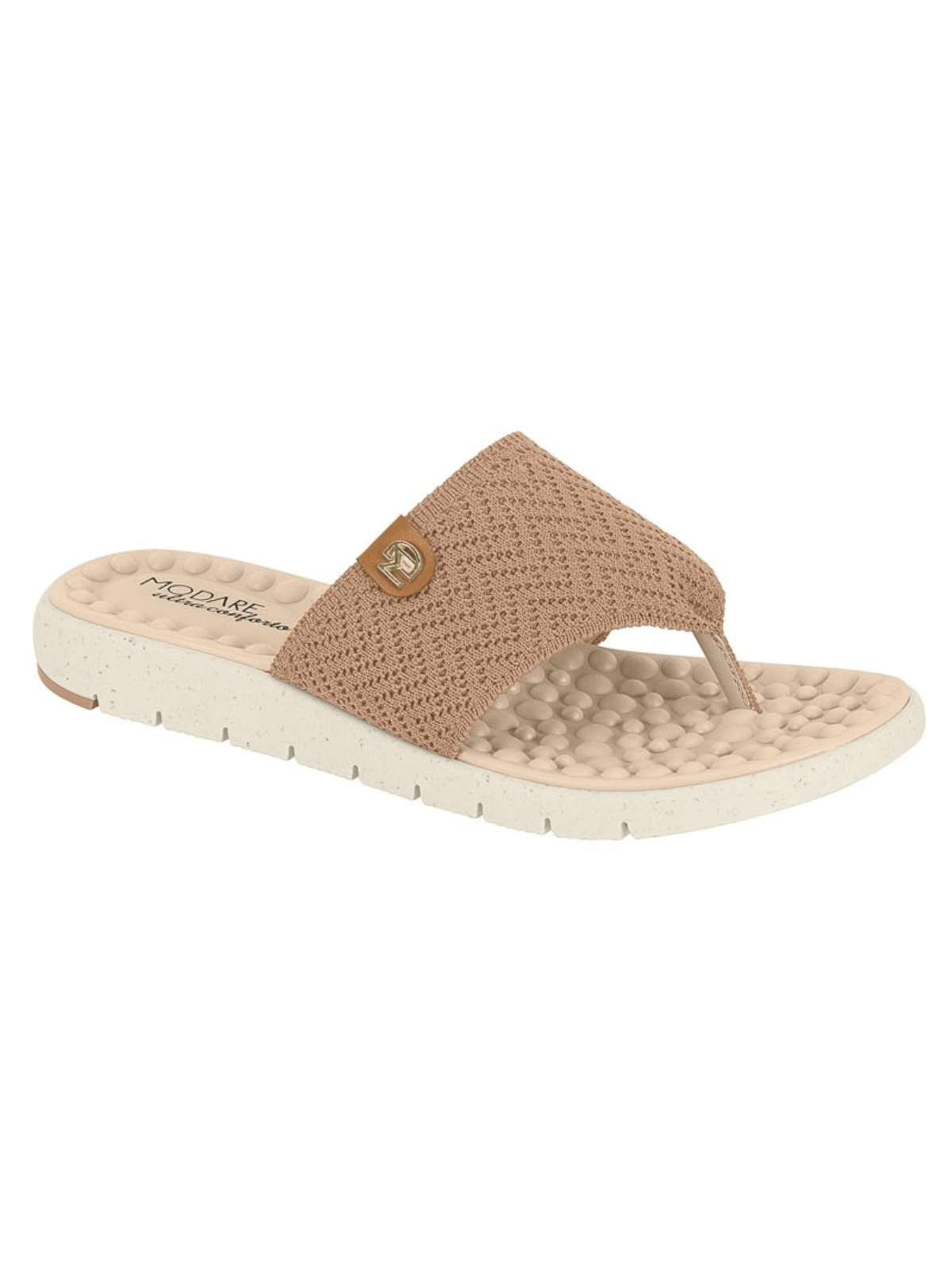 Modare Chinelo Ortopédico Modare Com Esfera Massageadora e Tecido Knit Feminino